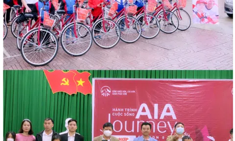 Quỹ bảo trợ trẻ em Nghệ An tặng xe đạp cho học sinh khó khăn vươn lên học tập tốt