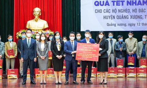 Danko Group trao tặng hơn 4 tỷ đồng quà Tết cho các hộ nghèo, đặc biệt khó khăn trên địa bàn huyện Quảng Xương