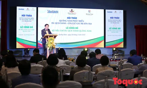 Công bố bộ tiêu chí du lịch xanh Quảng Nam gồm có 6 lĩnh vực