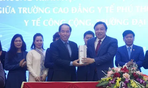 Trường Cao đẳng Y tế Phú Thọ ký kết hợp tác đào tạo, nghiên cứu khoa học với Trường Đại học Y tế Công cộng và Trường Đại học PHENIKAA