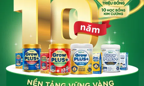 Đánh dấu chặng đường 10 năm, Nutifood GrowPLUS+ tri ân khách hàng với hàng ngàn giải thưởng tổng trị giá đến 18 tỷ đồng