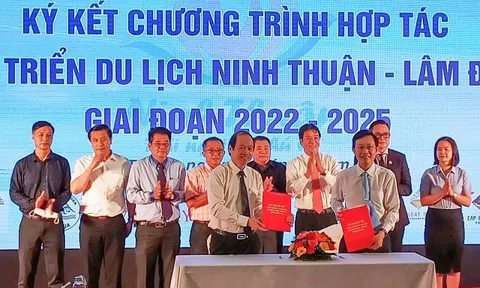 Lễ ký kết chương trình hợp tác phát triển du lịch Ninh Thuận - Lâm Đồng (giai đoạn 2022 - 2025)