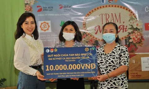 Đại sứ Phật ca Nguyễn Thu Hà mang điện thắp sáng ước mơ cho Trung tâm bảo trợ Sao Mai