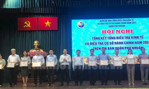 Phú Nhuận: Tổng kết công tác Tổng điều tra kinh tế và điều tra cơ sở hành chính năm 2021