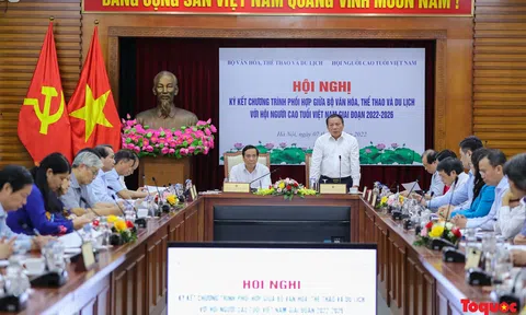 Ký kết Chương trình phối hợp giữa Bộ Văn hóa, Thể thao và Du lịch với Hội người cao tuổi Việt Nam giai đoạn 2022 - 2026