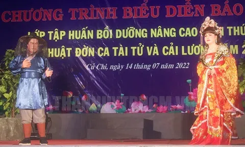Báo cáo lớp tập huấn, bồi dưỡng nâng cao nghệ thuật đờn ca tài tử và cải lương tại huyện Củ Chi