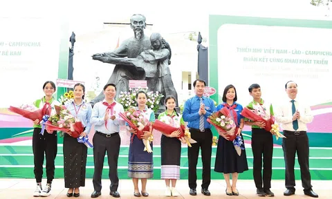 184 thiếu nhi tiêu biểu tham dự liên hoan thiếu nhi 3 nước Việt Nam - Lào - Campuchia năm 2022