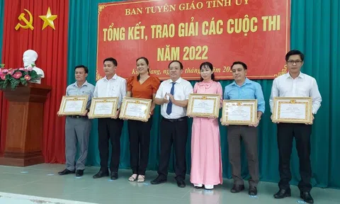 Kiên Giang: Trao giải Cuộc thi viết “Bảo vệ nền tảng tư tưởng của Đảng trong tình hình mới” và “Học tập và làm theo gương Bác Hồ”