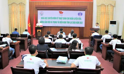 Khóa học chuyên môn kỹ thuật dành cho huấn luyện viên, hướng dẫn viên và trọng tài điền kinh tỉnh Lai Châu năm 2022