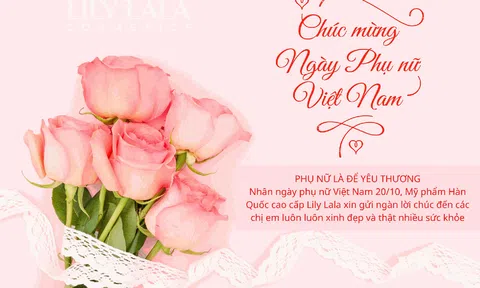 Nhân ngày 20/10, LILY LALA trao quà tặng - Gửi yêu thương: Mua 1 sữa rửa mặt - Tặng 1 kem xóa nhăn