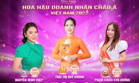 Thí sinh Nguyễn Minh Diệp lặng lẻ bức phá trên BXH Hoa hậu Doanh nhân Châu Á Việt Nam 2022