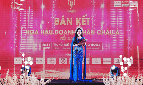 Bán kết Hoa hậu Doanh nhân Châu Á Việt Nam 2022: Hoa hậu Khương Phương Anh quyền lực trên hàng ghế chấm thi