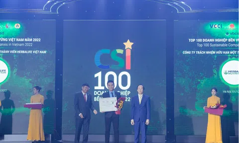 Herbalife Việt Nam được vinh danh top 100 Doanh nghiệp Bền vững Việt Nam năm 2022