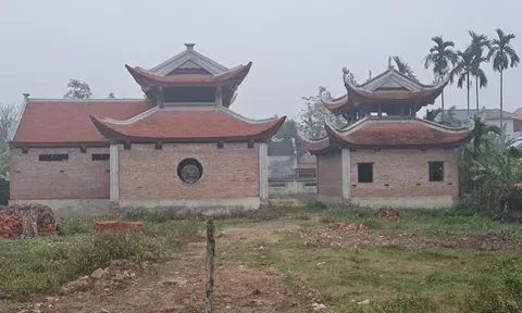 Phục dựng sắp xong chùa Hưng Phúc phối thờ Phật và Thái sư Á Vương Đào Cam Mộc tại làng Tràng Lang, xã Định Tiến (Yên Định)