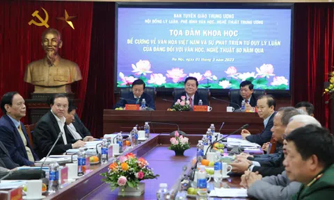 Thúc đẩy nền văn học, nghệ thuật phát triển mạnh mẽ, giàu giá trị nhân văn, giá trị thẩm mỹ, xứng đáng với tầm vóc của dân tộc và thời đại