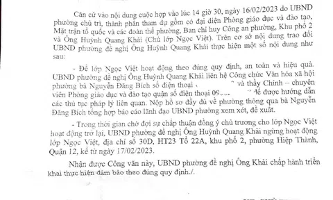 TP Hồ Chí Minh: Lớp học tình thương Ngọc Việt ngừng hoạt động để xin chính quyền cấp phép