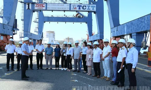 Đoàn cán bộ Tuyên giáo Tỉnh ủy Gia Lai và Kon Tum tìm hiểu thực tế tại Cụm cảng Tân Cảng Cái Mép