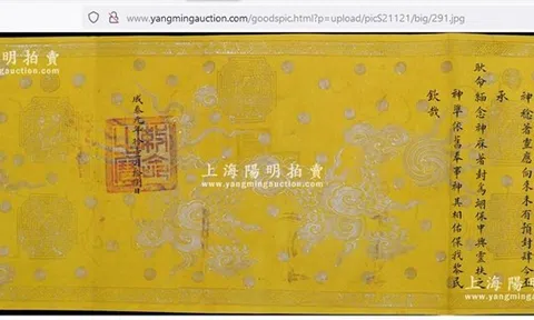 Cục Di sản Văn hoá đề nghị xác minh tính xác thực về thông tin bán đấu giá sắc phong có nguồn gốc Việt Nam