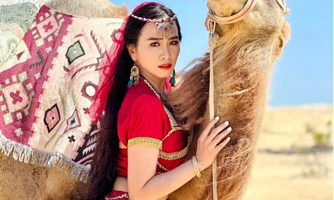 Sắc đỏ Công Chúa Ả Rập Lễ Hội EsHi: Diễn viên Ngọc Thiện tung bộ ảnh tuyệt đẹp tại Mũi Né - Phan Thiết