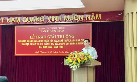 Vĩnh Phúc: Trao Giải thưởng sáng tác về Học tập và làm theo tư tưởng, đạo đức, phong cách Hồ Chí Minh giai đoạn 2022 - 2025 (đợt 1)