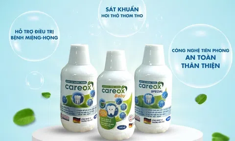 Giữ hơi thở thơm tho, tươi mát bằng nước súc miệng Careox