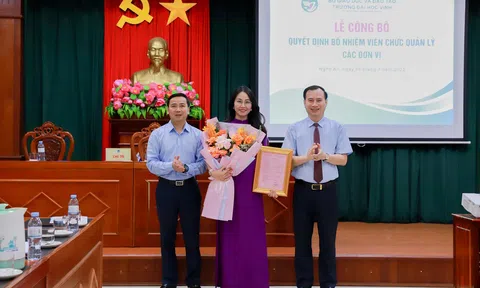 PGS.TS Thái Thị Kim Oanh được bổ nhiệm làm Hiệu trưởng Trường Kinh tế - Trường Đại học Vinh