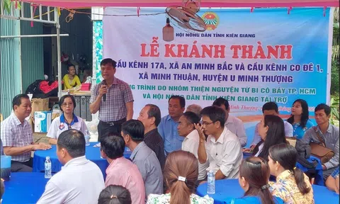 Kiên Giang: Khánh thành cầu nông thôn ở huyện U Minh Thượng, khởi công cầu ở huyện Giồng Riềng