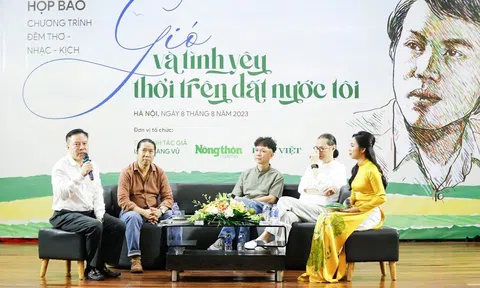 Tái hiện cuộc đời Lưu Quang Vũ trong đêm thơ- nhạc - kịch Gió và tình yêu thổi trên đất nước tôi