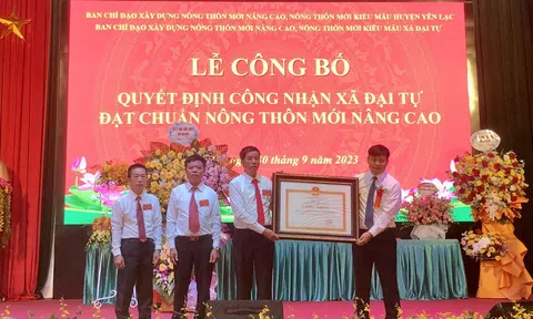 Xã Đại Tự (Yên Lạc - Vĩnh Phúc) đạt chuẩn nông thôn mới nâng cao