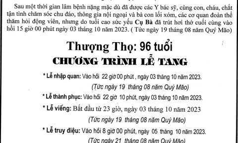 Tin buồn!