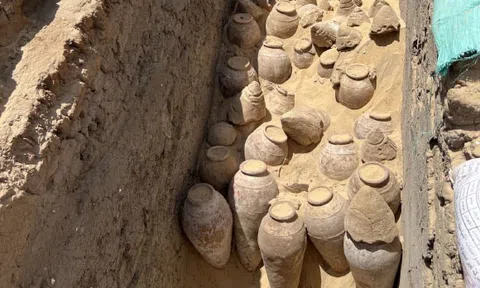 Khai quật lăng mộ nữ hoàng Ai Cập, chuyên gia sửng sốt phát hiện hàng trăm bình rượu 5000 năm tuổi, có bình còn cả niêm phong