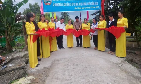 Hòa Thuận (Giồng Riềng - Kiên Giang): Khánh thành Cầu Kênh Thủy Lợi và Cầu Kênh 15 với tổng kinh phí đầu tư 328 triệu đồng