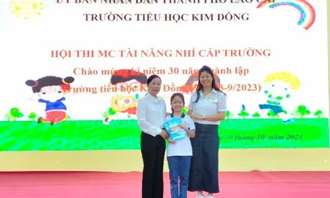 Trường tiểu học Kim Đồng (TP Lào Cai) tổ chức Hội thi tìm kiếm tài năng “Kim Dong Got talent”