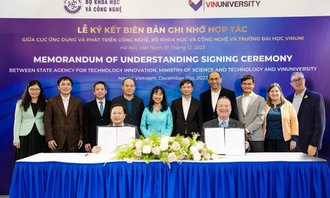 Trường Đại học VinUni hợp tác nghiên cứu thúc đẩy đổi mới sáng tạo ngành với Cục Ứng dụng và Phát triển công nghệ
