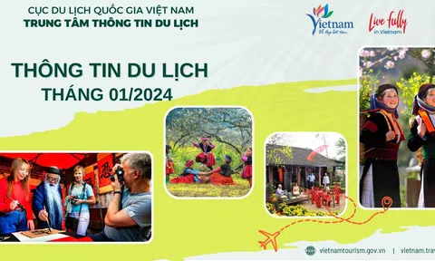 Thông tin du lịch tháng 1/2024: Khách quốc tế cao nhất từ khi mở cửa du lịch, tương đương mức trước đại dịch