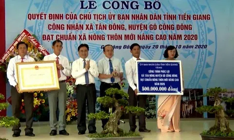Tiền Giang: Thêm một mùa Xuân ấm áp, vui tươi ở xã nông thôn mới nâng cao đầu tiên của tỉnh