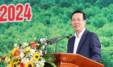 Chủ tịch nước Võ Văn Thưởng: "Mỗi cây được trồng là món quà vô giá gửi đến tương lai cho thế hệ mai sau"