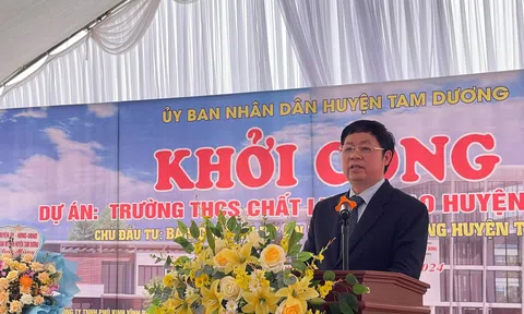 Huyện Tam Dương (Vĩnh Phúc): Khởi công xây dựng Trường THCS chất lượng cao Tam Dương