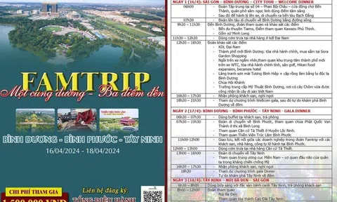 Kết nối du lịch tỉnh Tây Ninh với Bình Dương, Bình Phước - Famtrip 1 cung đường 3 điểm đến