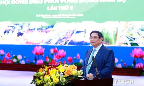 Thủ tướng Chính phủ Phạm Minh Chính chủ trì Hội nghị của Hội đồng điều phối vùng Đông Nam Bộ