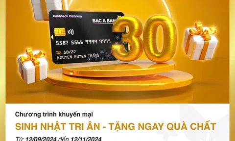 Mừng sinh nhật, chủ thẻ tín dụng nhận quà cực “chất” từ BAC A BANK