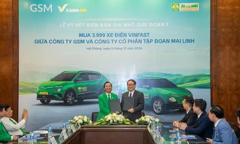 Taxi Mai Linh mua và thuê 3.999 ô tô điện VinFast từ GSM để chuyển đổi xanh