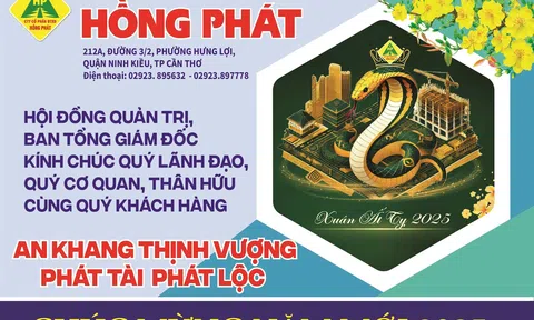 Công ty Cổ phần Đầu tư Xây dựng Hồng Phát chúc mừng quý khách hàng năm mới Ất Tỵ 2025