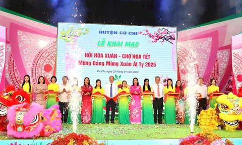 Huyện Củ Chi: Khai mạc hội hoa xuân, chợ hoa Tết, mừng Đảng, mừng Xuân Ất Tỵ 2025