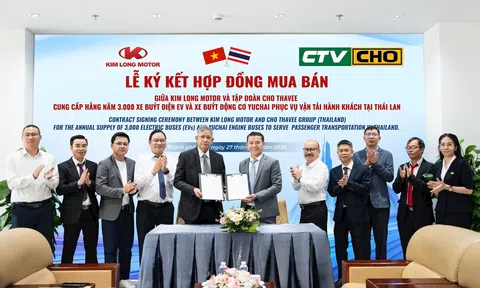 Kim Long Motor hợp tác với Tập đoàn Cho Thavee cung cấp 3.000 xe buýt điện EV và động cơ Yuchai