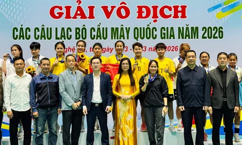Bế mạc Giải vô địch các CLB Cầu mây Quốc gia 2026 tại Nghệ An: Sôi động, chất lượng chuyên môn cao