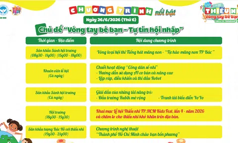 TP.HCM sắp khai mạc Lễ hội Thiếu nhi 2026: Không gian AI, robot, văn hóa quốc tế và hàng trăm trải nghiệm hấp dẫn