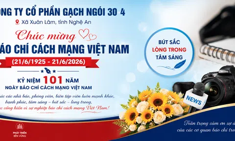 Công ty Cổ phần Gạch ngói 30-4 chúc mừng 101 năm Ngày Báo chí Cách mạng Việt Nam