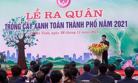 Hà Tĩnh ra quân trồng 100.000 cây phủ xanh thành phố