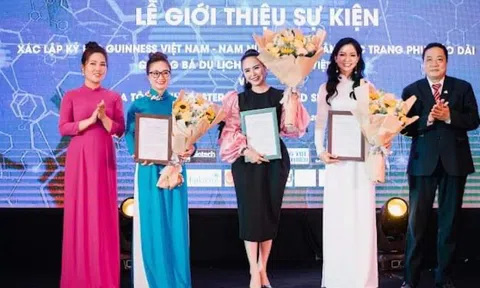 Lễ giới thiệu sự kiện: Xác lập Kỷ lục Guinness Việt Nam - Nam Nữ Doanh nhân mặc Trang phục Áo dài Quảng bá Du lịch nhiều nhất Việt Nam